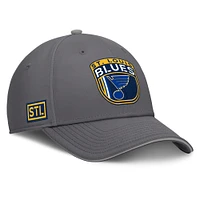 Casquette Fanatics grise pour homme St. Louis Blues Home Ice Flex