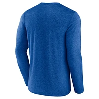 Men's Fanatics Heather Blue St. Louis Blues Transition Long Sleeve T-Shirt