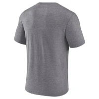 Men's Fanatics Heather Charcoal St. Louis Blues 2025 Stanley Cup Playoffs Crossbar Tri-Blend T-Shirt