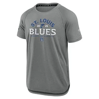 Men's Fanatics Heather Gray St. Louis Blues 2025 Stanley Cup Playoffs Authentic Pro Rink Performance T-Shirt