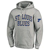 Sweat à capuche en polaire pour homme Fanatics Heather Grey St. Louis Blues Big & Tall