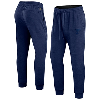 Pantalon de survêtement Fanatics Heather Navy St. Louis Blues Authentic Pro Road Jogger pour hommes