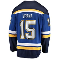 Maillot Fanatics Jakub Vrana pour hommes, bleu, St. Louis Blues Home Breakaway