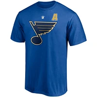 Men's Fanatics Keith Tkachuk Blue St. Louis Blues Authentic Stack Retired Player Nickname & Number T-Shirt