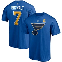 T-shirt pour homme Fanatics Branded Keith Tkachuk Blue St. Louis Blues Authentic Stack Retired Player Nickname & Number