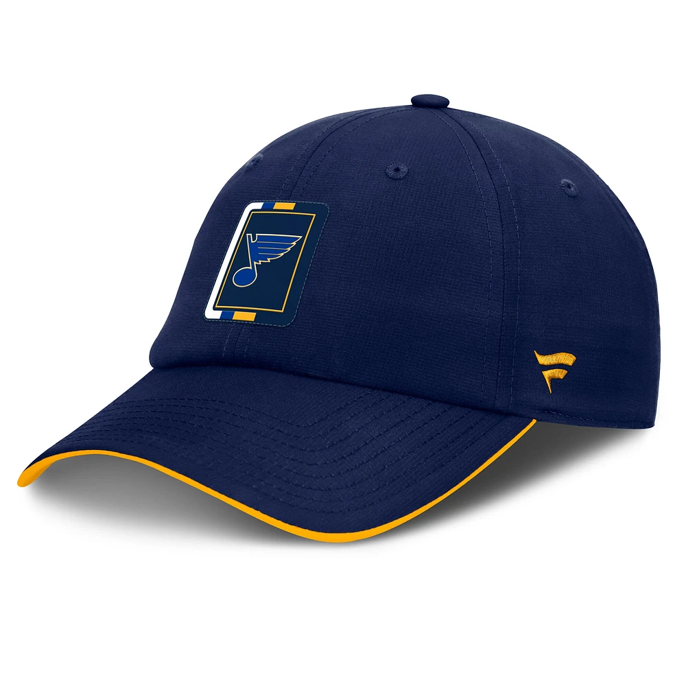 Men's Fanatics Navy/Gold St. Louis Blues Authentic Pro Ripstop Adjustable Hat