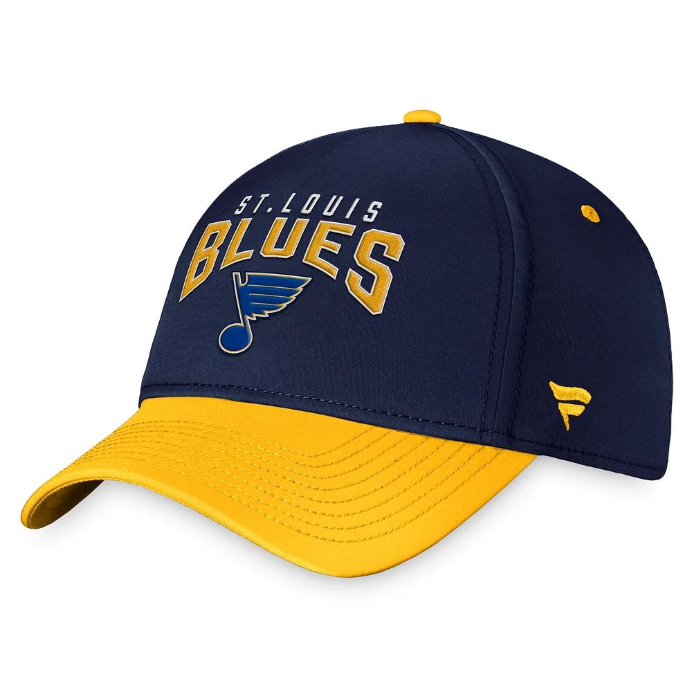 Men's Fanatics Navy/Gold St. Louis Blues Fundamental 2-Tone Flex Hat