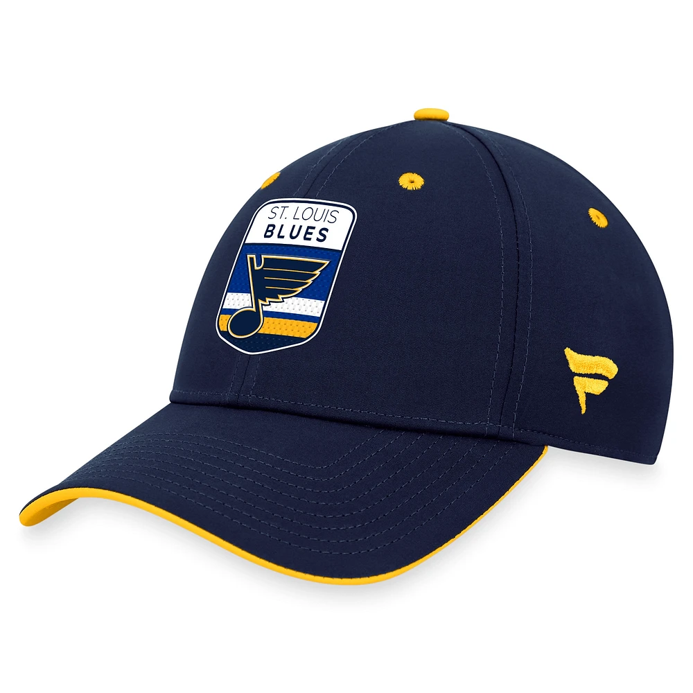 Casquette flexible de repêchage la LNH 2023 Fanatics pour hommes, bleu marine, St. Louis Blues