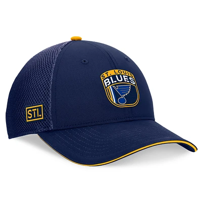 Men's Fanatics Navy St. Louis Blues 2024 NHL Draft On Stage Trucker Adjustable Hat