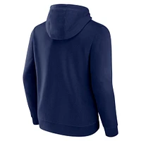 Sweat à capuche en polaire primaire Authentic Pro Core de la marque Fanatics pour homme, bleu marine, des Blues St. Louis