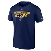 Men's Fanatics  Navy St. Louis Blues Authentic Pro Core Primary T-Shirt