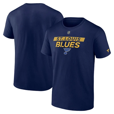 Men's Fanatics  Navy St. Louis Blues Authentic Pro Core Primary T-Shirt