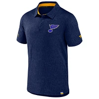 Men's Fanatics  Navy St. Louis Blues Authentic Pro Jacquard Polo