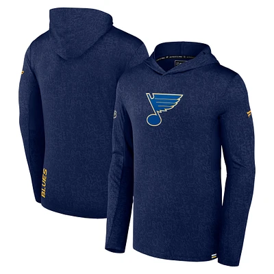 Sweat à capuche léger Fanatics Navy St. Louis Blues Authentic Pro pour hommes