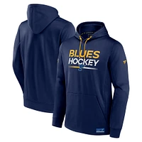 Men's Fanatics  Navy St. Louis Blues Authentic Pro Pullover Hoodie