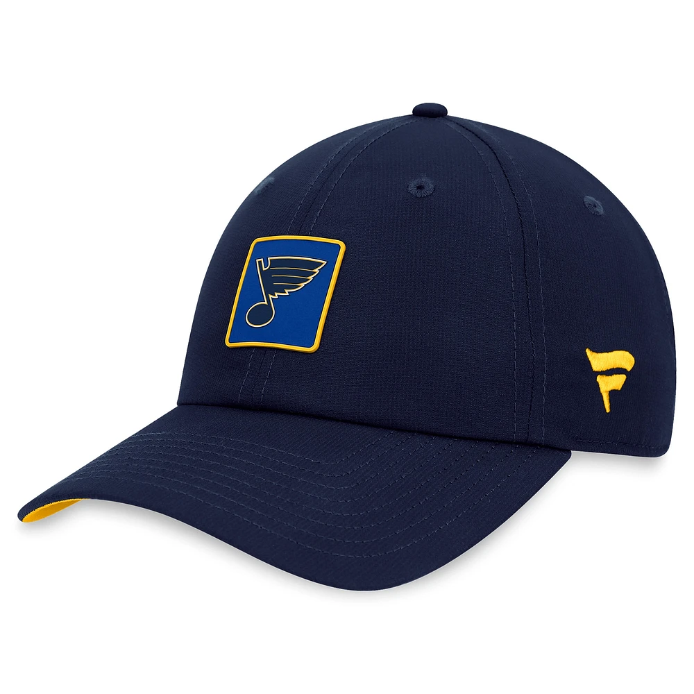 Men's Fanatics  Navy St. Louis Blues Authentic Pro Rink Adjustable Hat