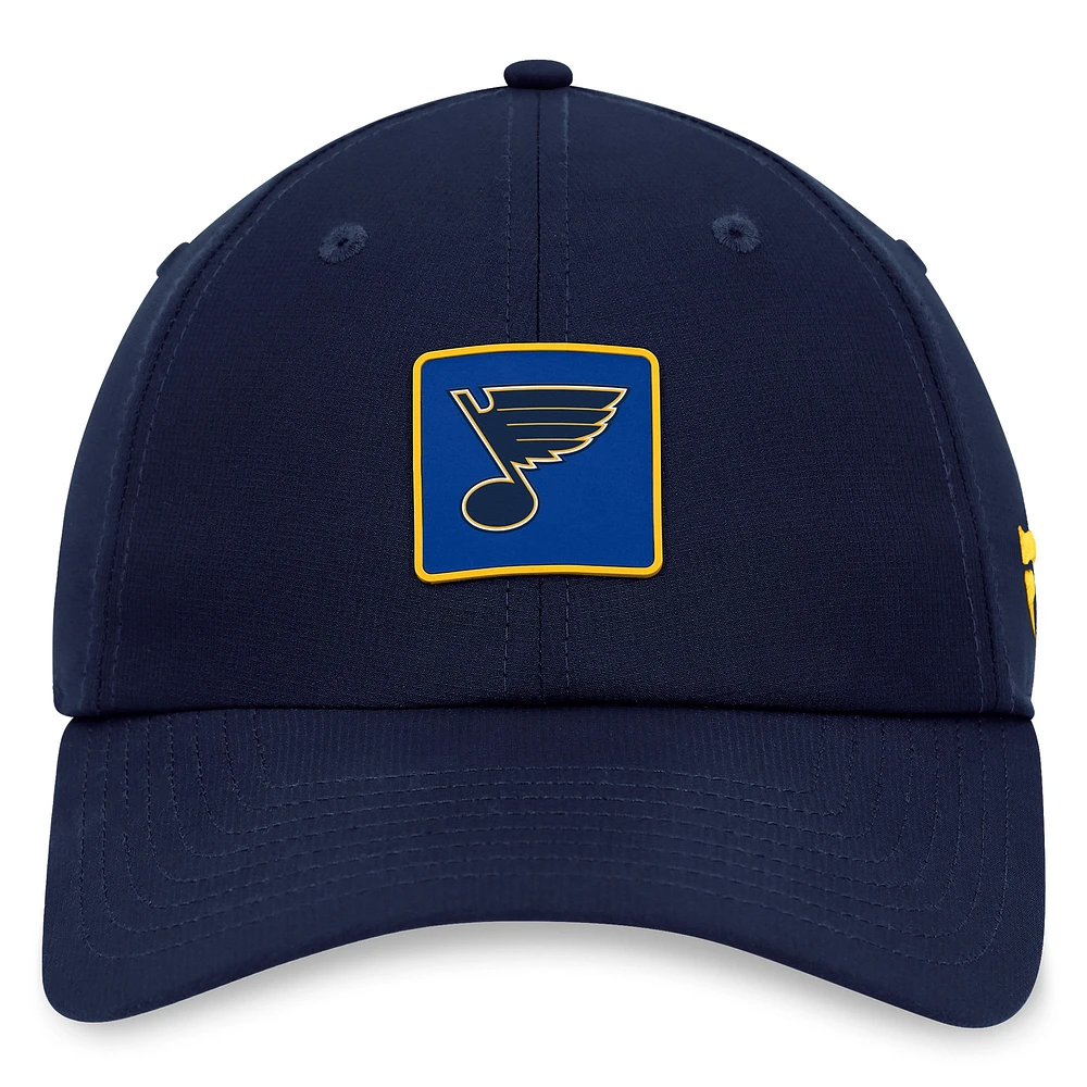 Men's Fanatics  Navy St. Louis Blues Authentic Pro Rink Adjustable Hat