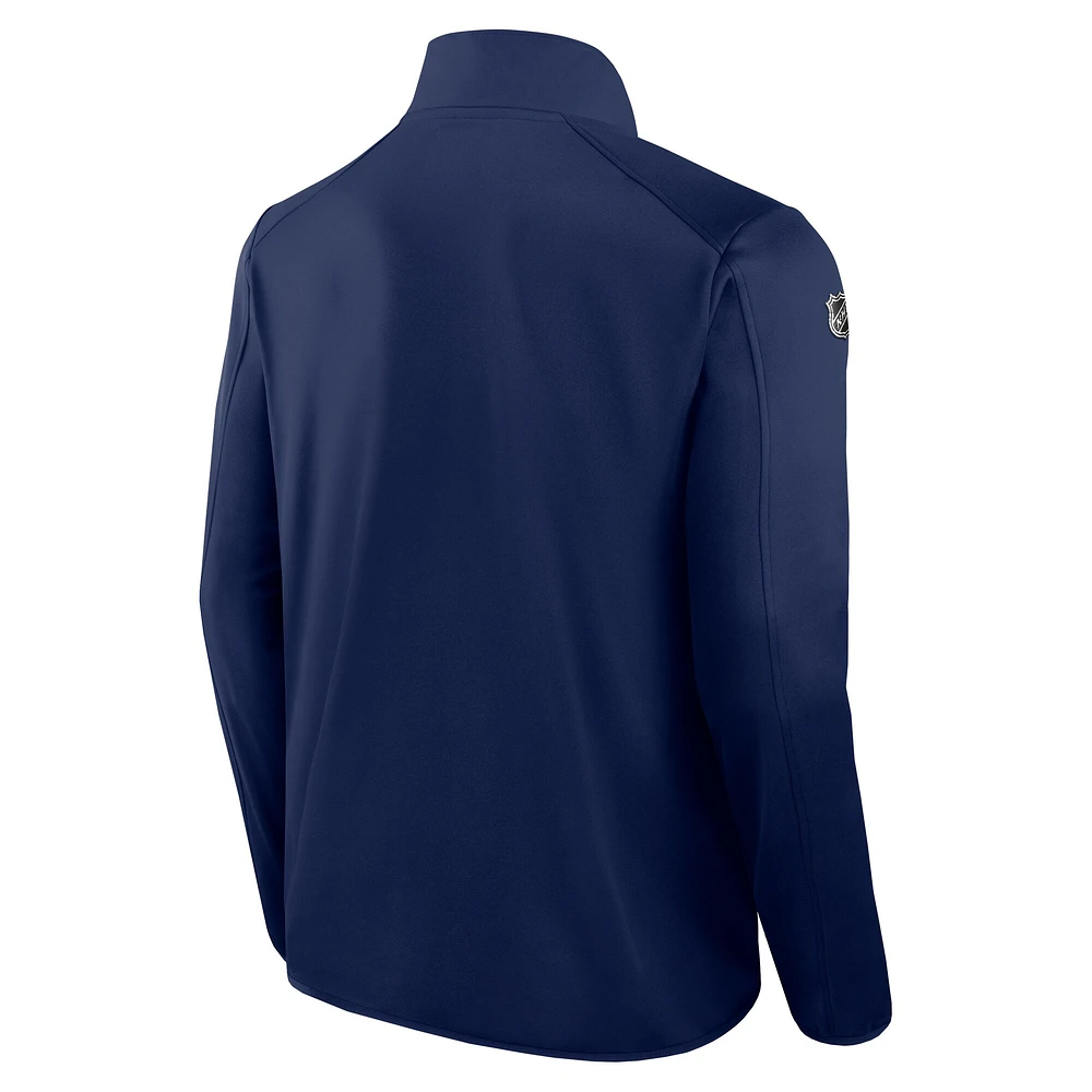 Men's Fanatics Navy St. Louis Blues Authentic Pro Rink Fleece Full-Zip Jacket