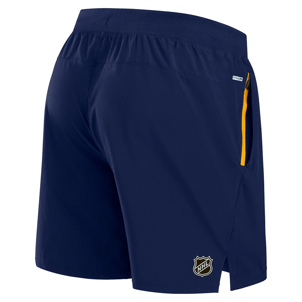 Short de performance authentique Pro Rink bleu marine pour homme la marque Fanatics des Blues St. Louis