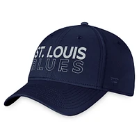 Casquette Fanatics Navy St. Louis Blues Authentic Pro Road Flex pour hommes