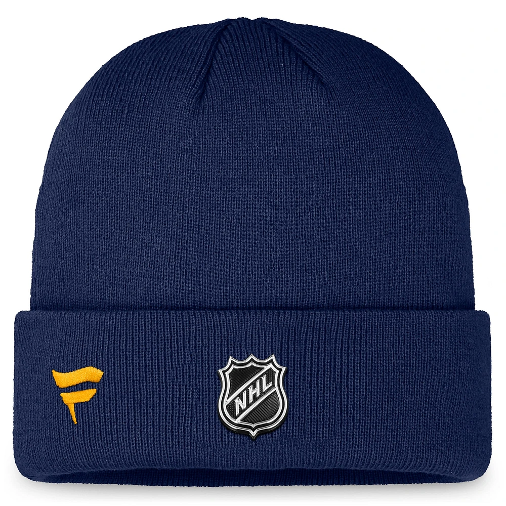 Men's Fanatics Navy St. Louis Blues Authentic Pro Training Camp Cuffed Knit Hat