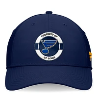 Casquette flexible St. Louis Blues Authentic Pro Training Camp Fanatics pour hommes, bleu marine