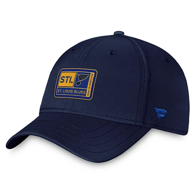 Casquette flexible St. Louis Blues Authentic Pro Training Camp Fanatics pour hommes, bleu marine