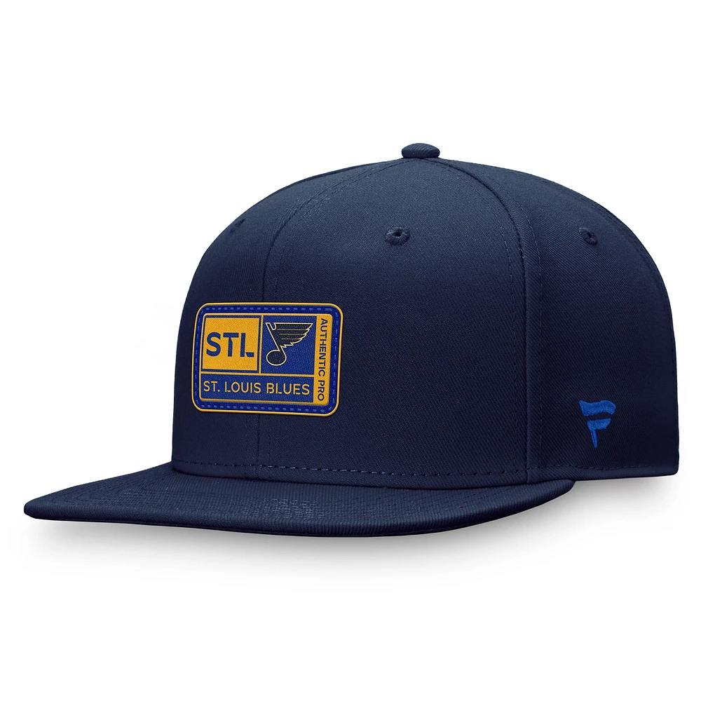 Casquette Snapback St. Louis Blues Authentic Pro Training Camp Fanatics pour hommes