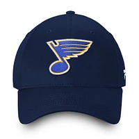 Casquette réglable Fanatics Navy St. Louis Blues Core pour hommes