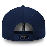 Casquette réglable Fanatics Navy St. Louis Blues Core pour hommes