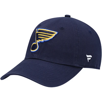 Casquette réglable avec logo principal Fanatics Navy St. Louis Blues Core pour hommes