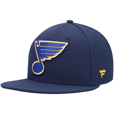 Men's Fanatics Navy St. Louis Blues Core Primary Logo Fitted Hat