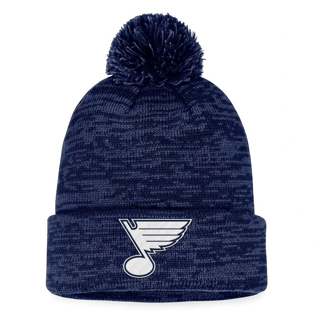 Men's Fanatics Navy St. Louis Blues Fundamental Cuffed Knit Hat with Pom