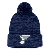 Men's Fanatics Navy St. Louis Blues Fundamental Cuffed Knit Hat with Pom