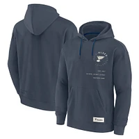 Men's Fanatics Navy St. Louis Blues Future Ground Info Pullover Hoodie