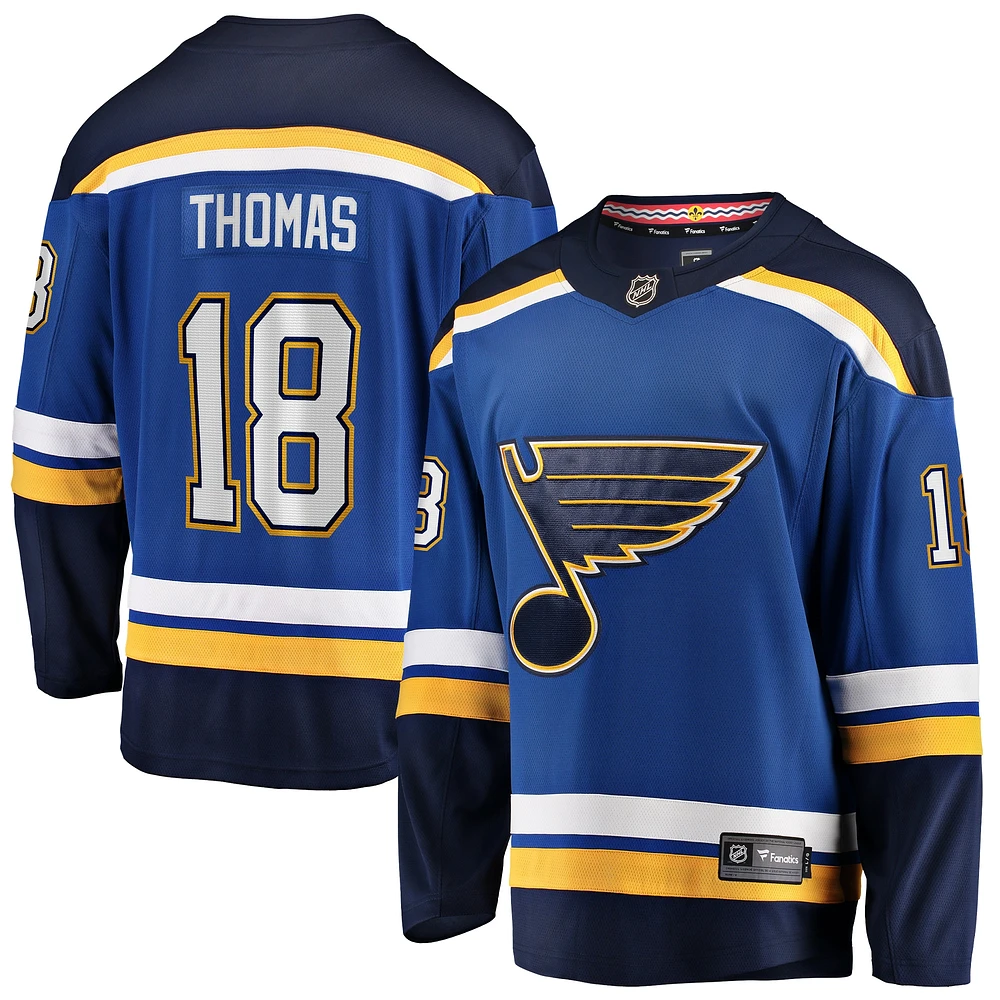 Fanatics pour hommes Robert Thomas bleu St. Louis Blues Home Breakaway Player - Maillot