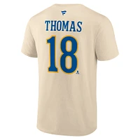 T-shirt fanatique Robert Thomas Cream St. Louis Blues 2025 NHL Winter Classic Authentic Stack Name & Number pour homme