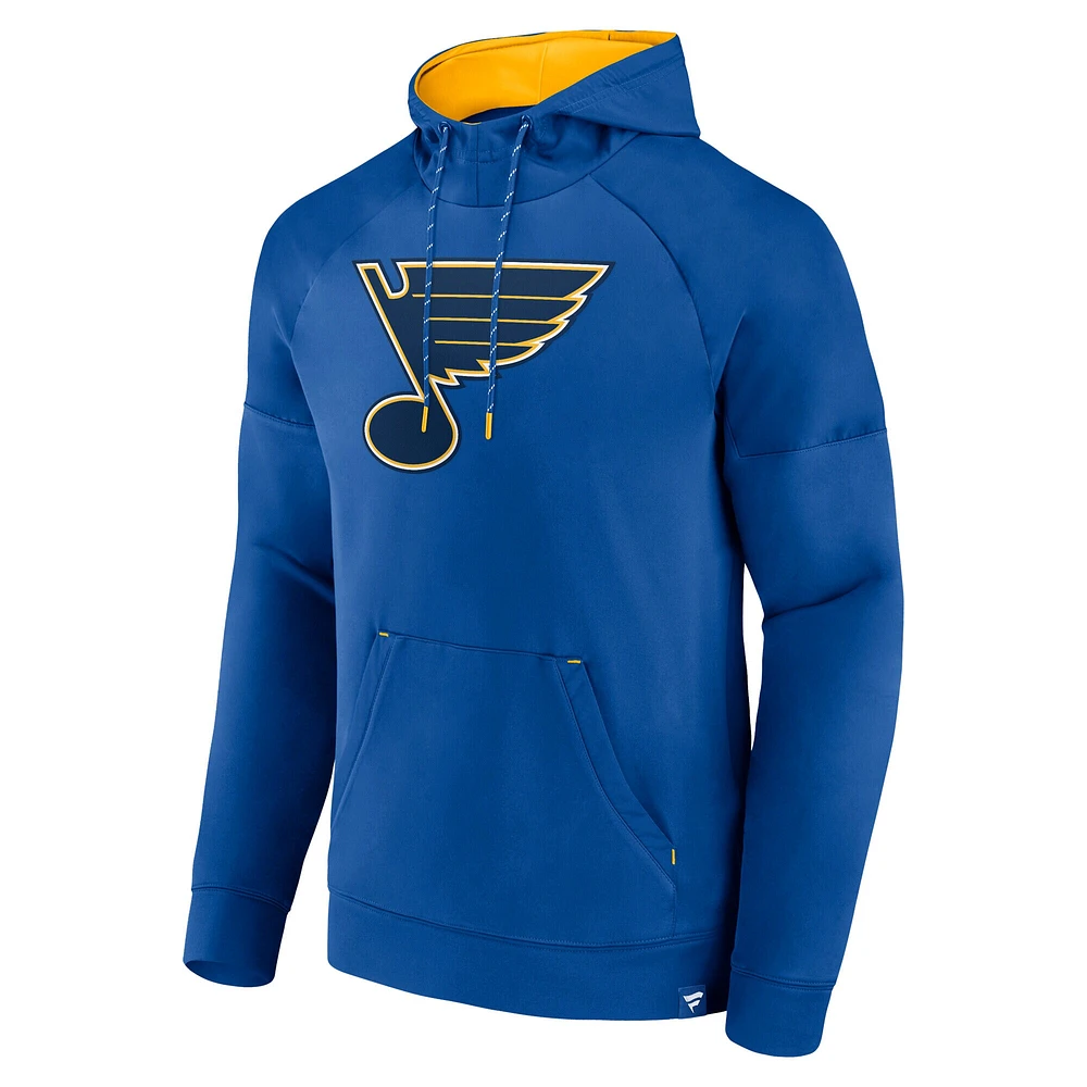 Sweat à capuche raglan emblématique pour homme Fanatics Royal St. Louis Blues