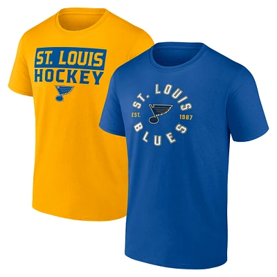 Pack combiné de t-shirts Fanatics St. Louis Blues Serve pour hommes