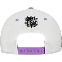Casquette ajustable pour homme Fanatics St. Louis Blues Authentic Pro Hockey Fights Cancer blanche/lavande