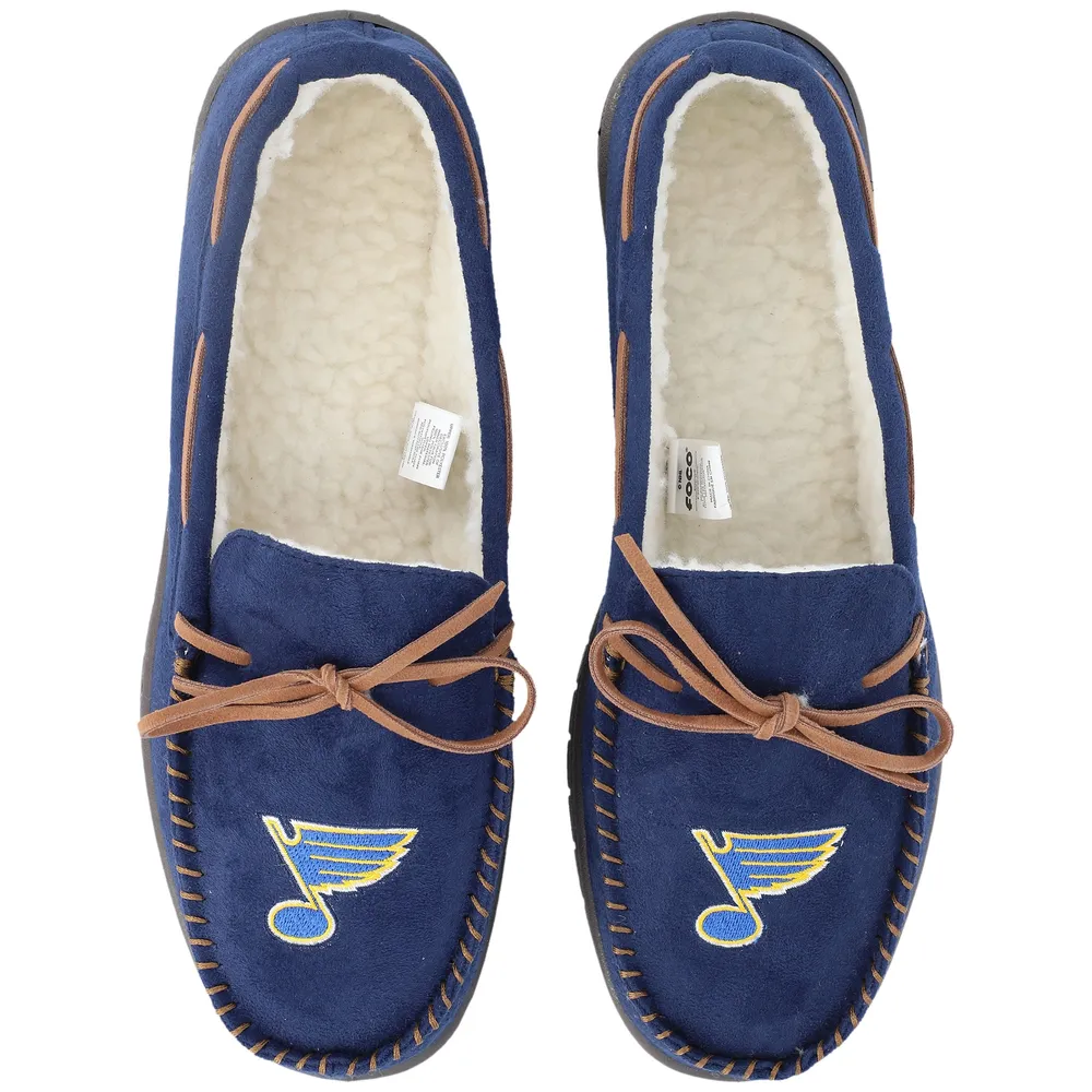Men's FOCO St. Louis Blues Colorblock Moccasin Slippers