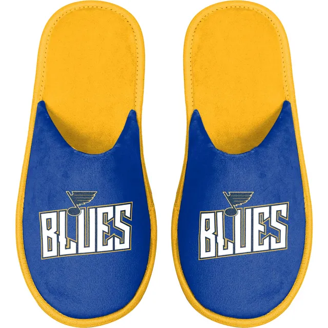 Men's FOCO St. Louis Blues Color Block Big Logo Slippers