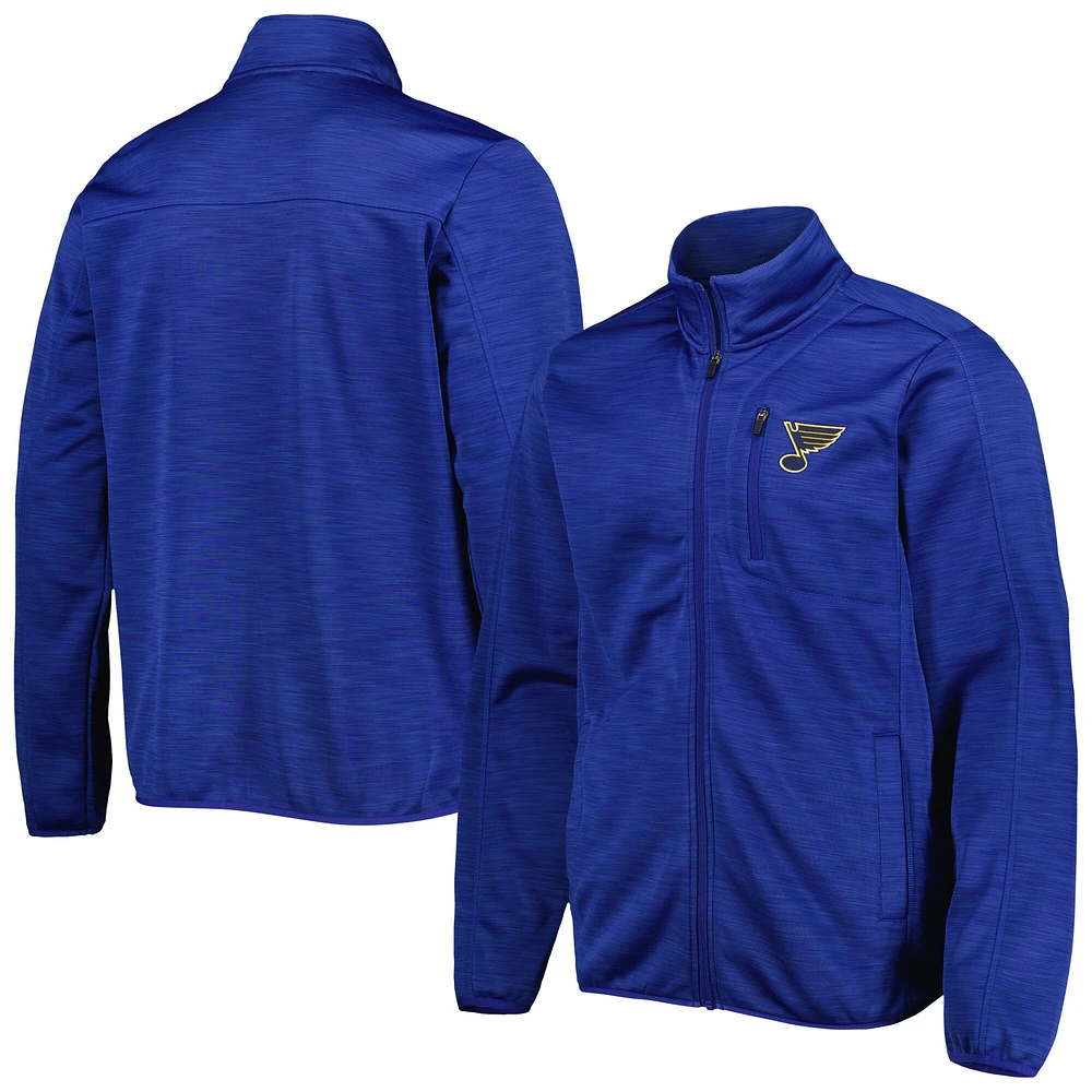 Veste de transition entièrement zippée G-III Sports by Carl Banks pour hommes, bleue, St. Louis Blues Closer