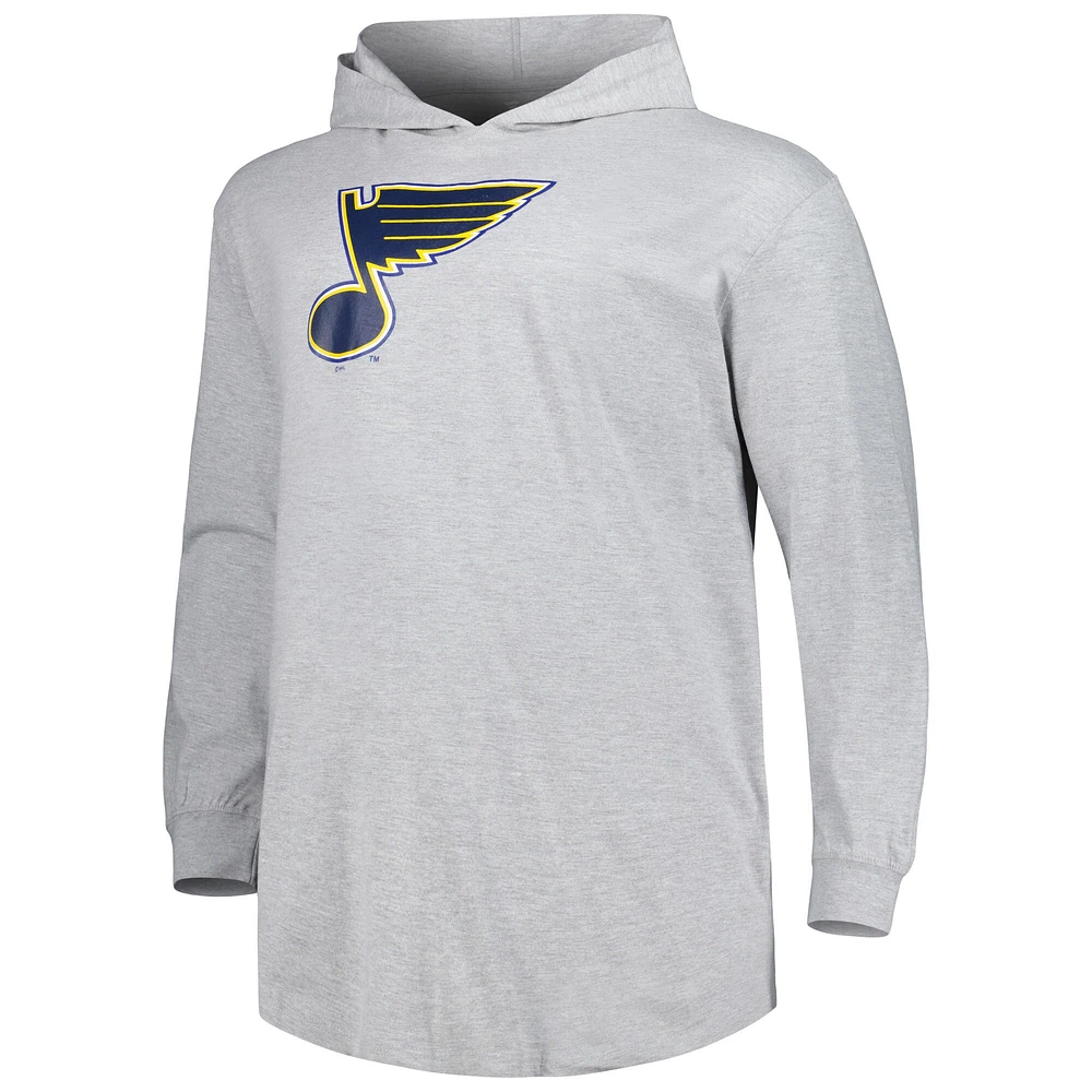 Sweat à capuche gris chiné St. Louis Blues Big & Tall pour homme