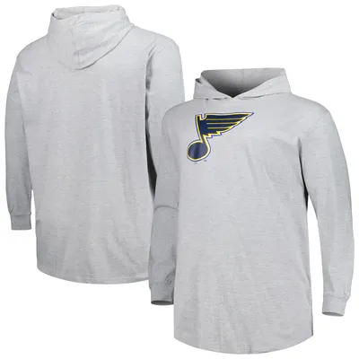 St Louis Blues Hoodie Mens Medium Gray Long Sleeve Hooded Sweatshirt Logo