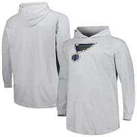 Sweat à capuche gris chiné St. Louis Blues Big & Tall pour homme