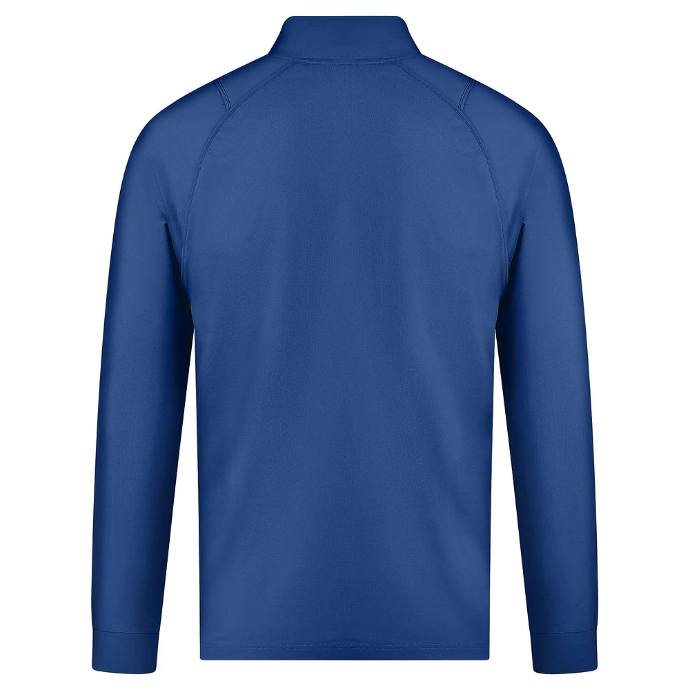 Men's Levelwear Blue St. Louis Blues Theory Insignia Core Raglan Quarter-Zip Pullover Top