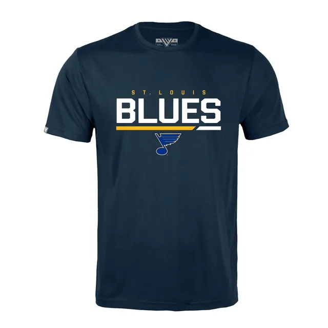 Men's Mitchell & Ness Gold St. Louis Blues Vintage Logo T-Shirt