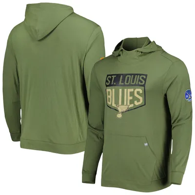 St. Louis Blues Levelwear Thrive Tri-Blend Pullover Hoodie - Olive