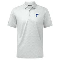 Polo System Insignia Core blanc pour homme de Levelwear des Blues St. Louis